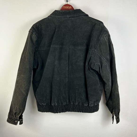 GIANNI VELENTE GENUINE LEATHER Jacket Italian Fashion Size Large Vintage - Picture 6 of 8